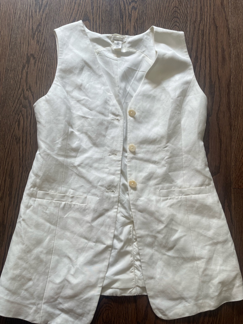 H&M Women’s White Button Vest